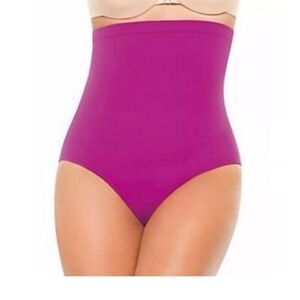 SPANX Core High Rise Go Slimming Swim Bottoms Size 6 Pink NWT Beach Shapewear
